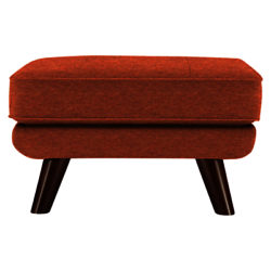 G Plan Vintage The Fifty Three Footstool Tonic Orange